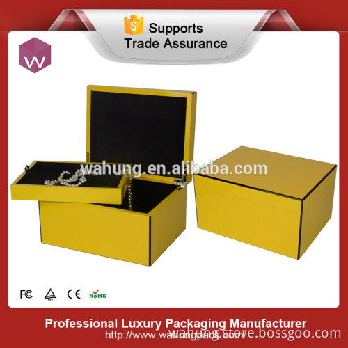 High quality factory wholesale green wooden jewelry gift box